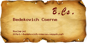 Bedekovich Cserne névjegykártya